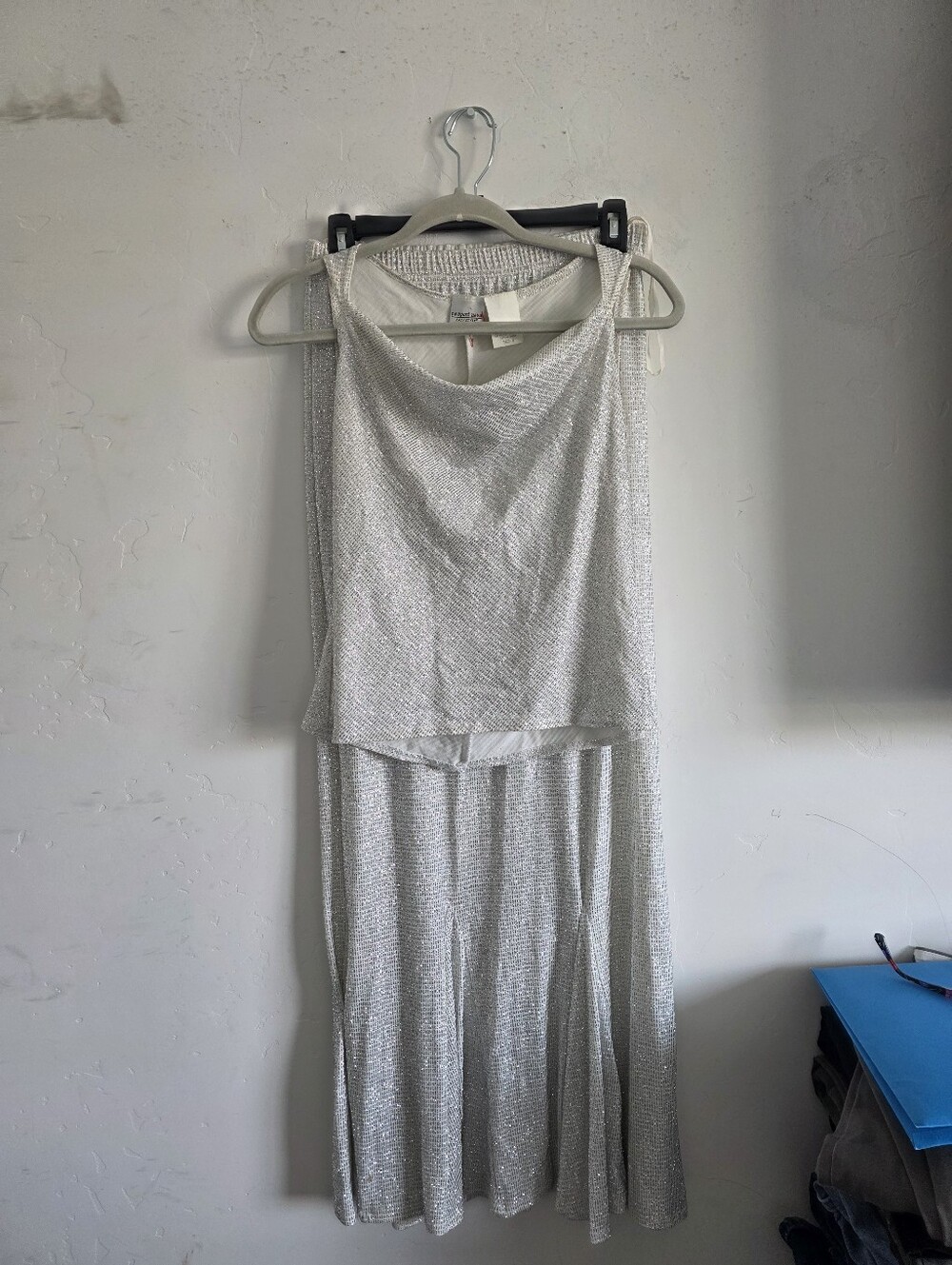 Silver Women's Shimmer 2pc Tank Dress